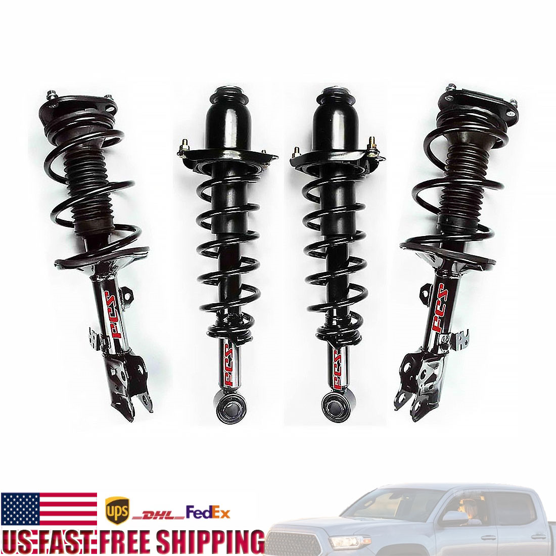 Front & Rear Shocks Driver Passenger Struts for 2009-2010 Toyota