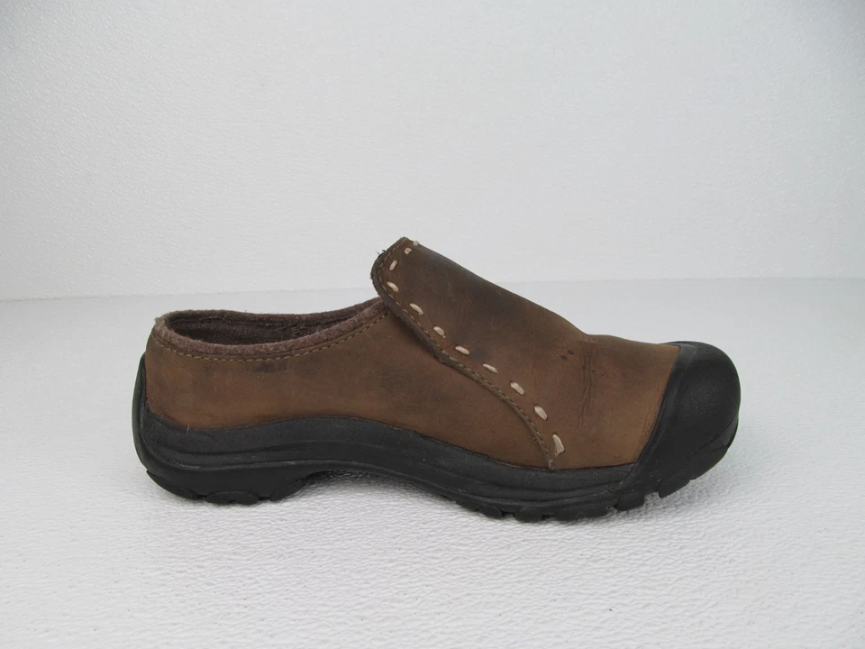 KEEN Women's Slip On Clog Shoes Brown Leather Fleece Lined Size 9 - Image 4 of 4