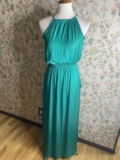 Ann Taylor Loft Tasseled Loft Long Maxi Dress Size XS Sleeveless Tank Green Teal
