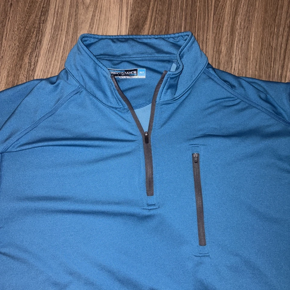 Pullover Roundtree & Yorke 1/4 Cremallera Para Hombres XLT Alto Rendimiento Golf Cuello Simulado Foto 4 de 4