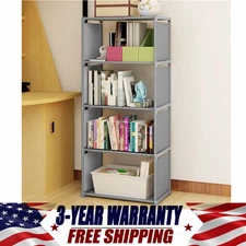 Bookcase Bookshelf Clothes Storage Shelves Shelving Cabinet Display Rack 4 Tier