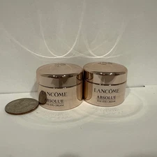 Lot Of 2: Lancome Absolue The Eye Cream Travel Size 5ml Each New Without Box