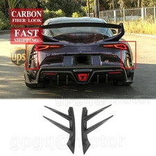 For Toyota GR Supra A90/A91 20-25 Carbon Fiber Rear Bumper Side Vent Trim Canard