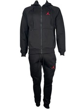Jogger  Zip Up Hoodie SET   Jordan- Embroidered Logos on Both Pieces Black