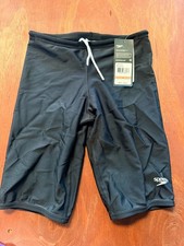 Speedo Shorts Boys 12 Black Jammer Spandex Blend Drawstring Swim NWT