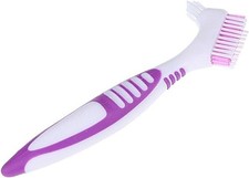 Premium Denture Cleaning Brush Set with Multi-Layered Bristles Ergonomic...