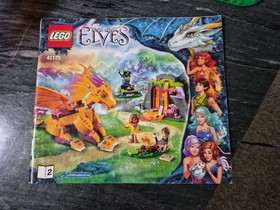 100% Complete LEGO Elves Friends 41175 Fire Dragons Lava Cave W/instructions