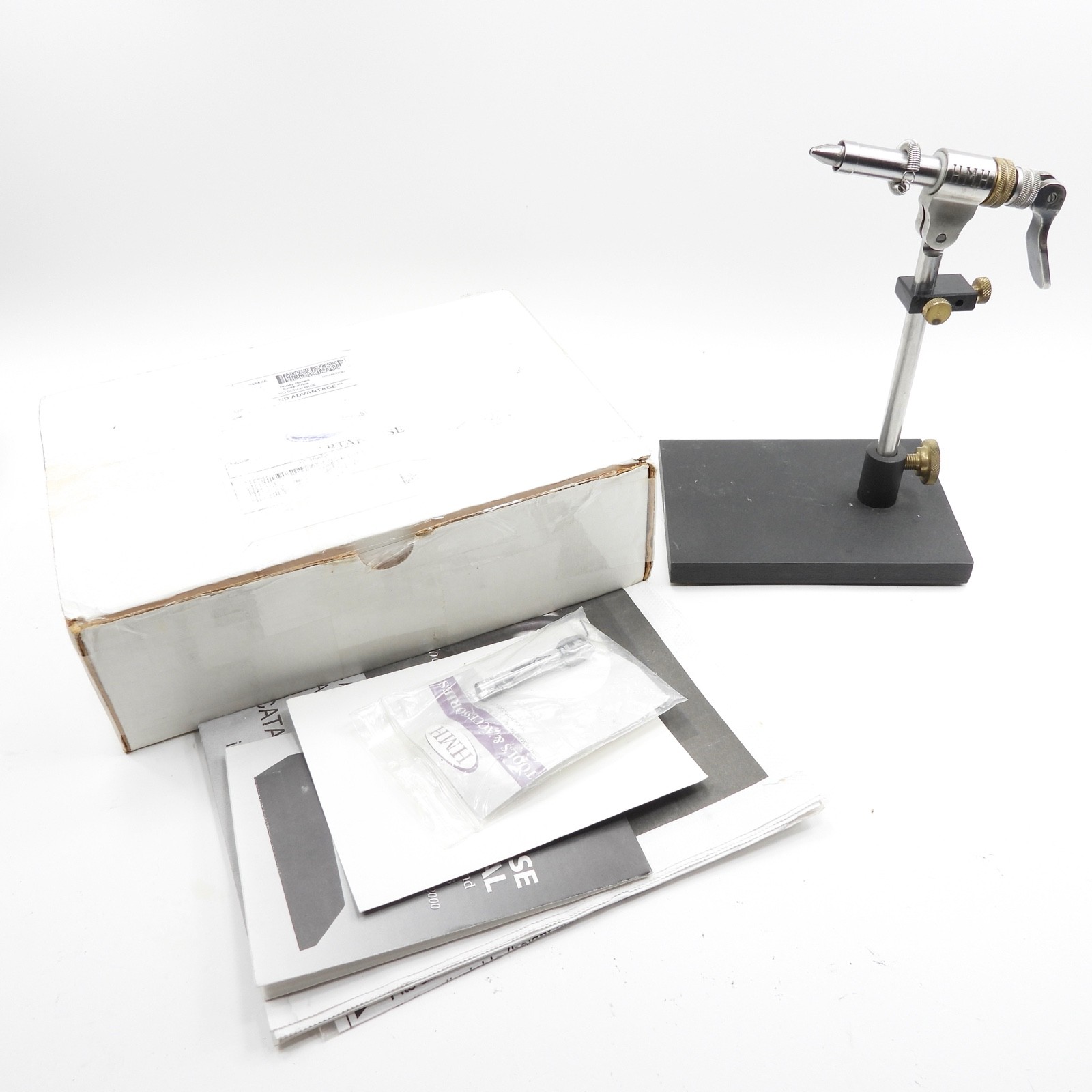 HMH Spartan Fly Tying Vise. W/ Profile Plate, Spare Jaw, & Box.