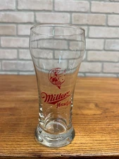 Vintage 1950s Miller High Life Beer Girl on the Moon Pilsner Sham Bar Glass 6.25