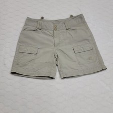 The North Face Womens Shorts Size 4 Khaki Hiking Cargo Nylon Outdoors