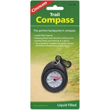 Coghlan's Trail Compass w/ Attached Clip, Liquid Filled for Backpackers Hiking