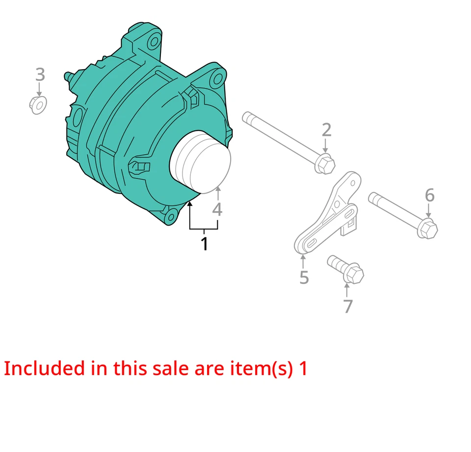 2018 Infiniti Q50 Alternator OEM 52K Miles - LKQ325775932 - Image 4 of 4