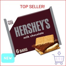 HERSHEY'S Milk Chocolate Candy Bars, 1.55 oz 6 Count