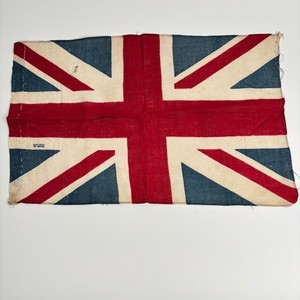 Flag WW2 Era Printed Cotton Small Hand Held Made in England
