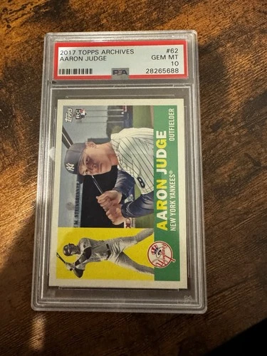 Topps 2017 Archives 1960 Aaron Judge #62 Rookie PSA 10 New York Yankees