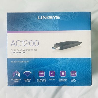 NEW / Sealed Linksys WUSB6300 Dual-Band AC1200 Wireless USB 3.0 Adapter