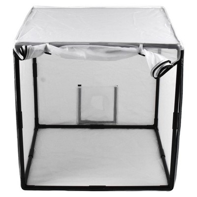 30'' Portable Airbrush Paint Spray Booth White w/ Filter Curtain DIY Workstation