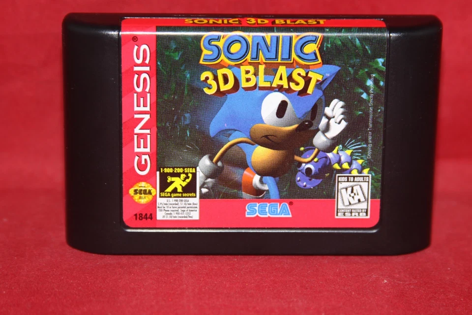 Sonic 3D Blast (Sega Genesis, 1996) Authentic Game Cartridge, CIB Complete - Image 3 of 4