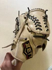 Leather Baseball Glove Hard Type Beige Left-Handed Used
