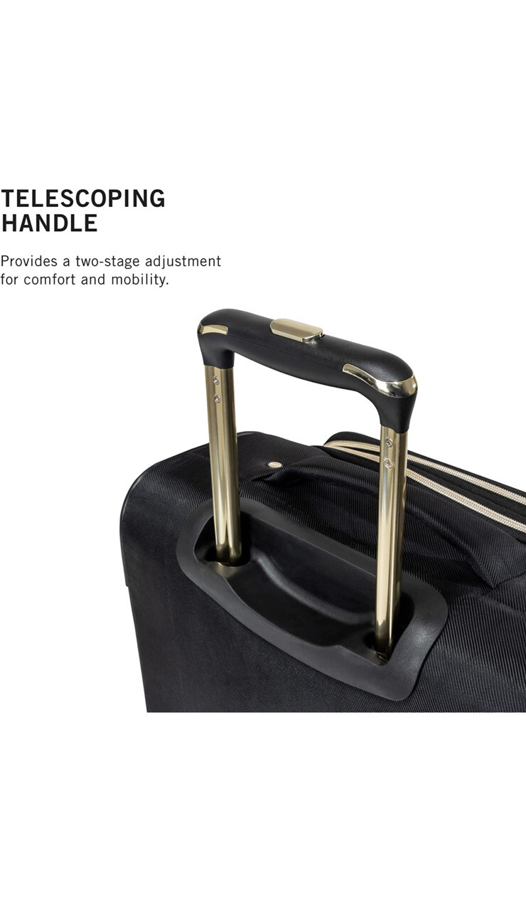 Kenneth Cole Reaction Chelsea Luggage Chevron Softside 8-Wheel Spinner Black Set