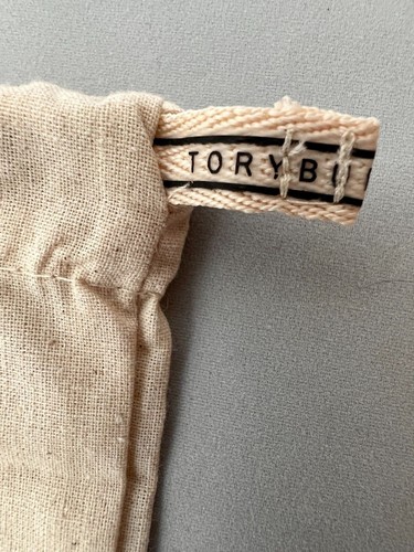 Tory Burch Dust Bag Drawstring Cloth Logo Charm Storage Purse Authentic Choice - Picture 5 of 15