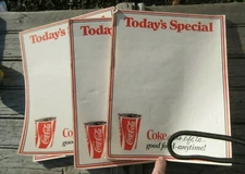 Lot Of 3 Vintage Serve Coca Cola sign Coke Adds life to good food Notebook 