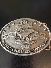 Defender of Firearms 1986 NRA Belt Buckle Institute for Legislative Action