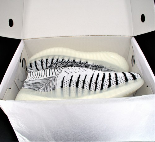 U.S. MENS SIZE 9 1/2 WOMENS 11 ALOH SHOES WHITE ZEBRA BOOST 350 V2 STYLE MESH - Picture 9 of 12