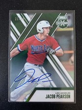 2017 Elite Extra Edition Autographs #85 Jacob Pearson Auto Rookie RC Green /25