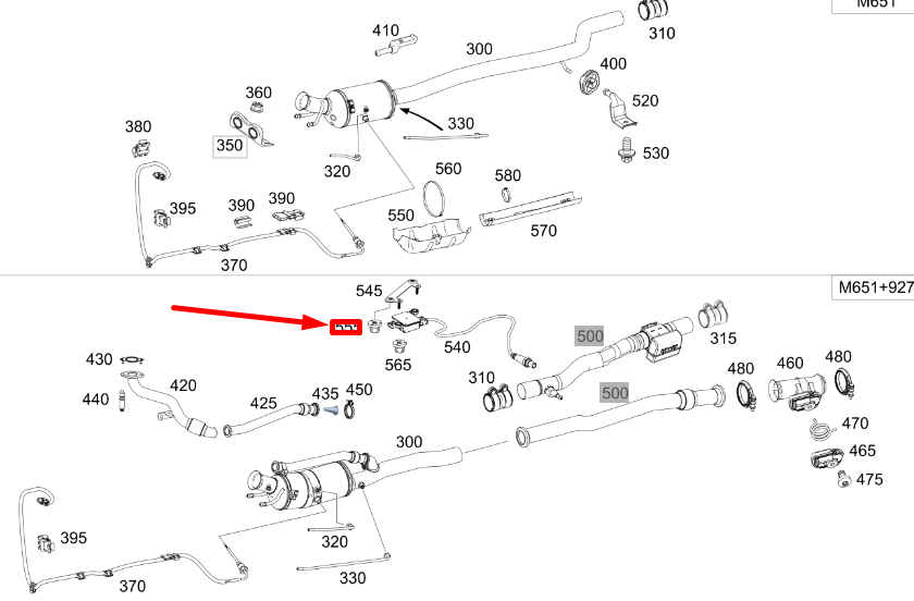 MB CLA C117 Katalysator-Abschirmplatte A6511420720