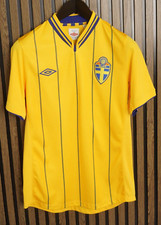 Men Umbro Official Team Sweden SVFF 2012-13 Jersey Yellow Home Size S XMB124