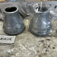 Set Of 2-2 Inch x 1 Inch Galvanized Coupling Aqua Plumb 6340196