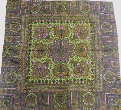 Foulard 100% Reine Seide Silk Soie Vintage Damen (018) 76Cm X 76Cm
