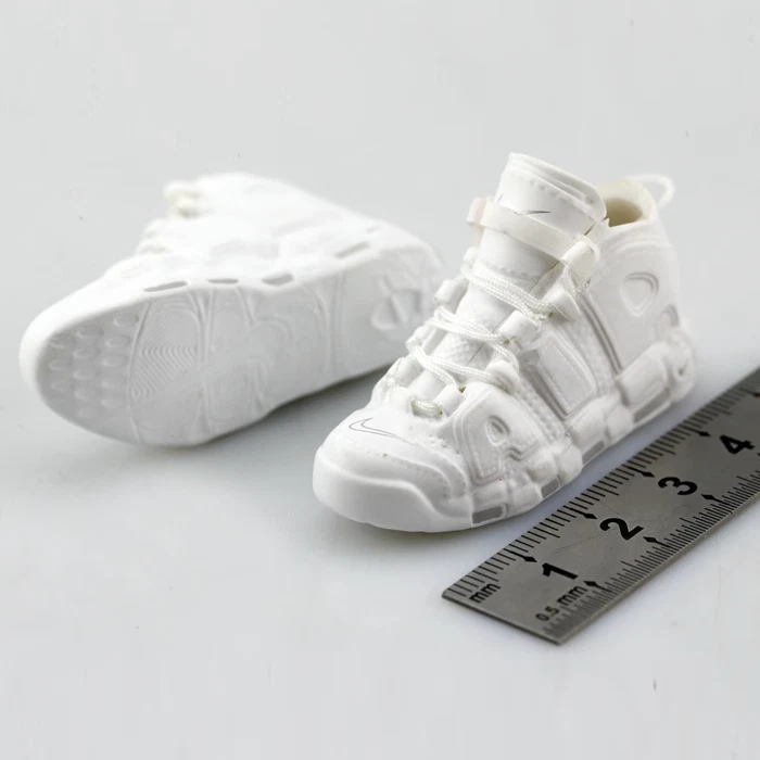 Action Figure Accessories Sneakers 1/6 Shoes White for Male Basketball Toy Doll - Image 3 of 4