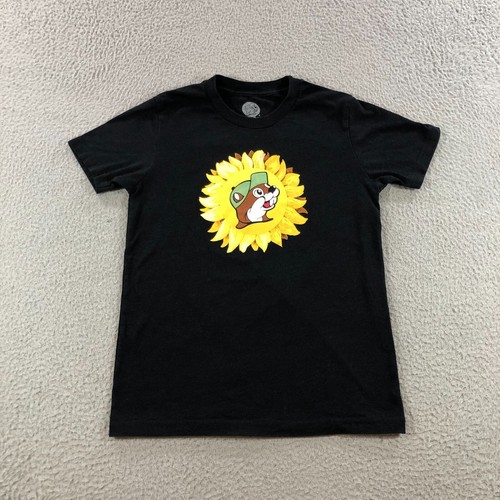 Buc-ee's T shirt Sz Youth Black Sunflower gas station