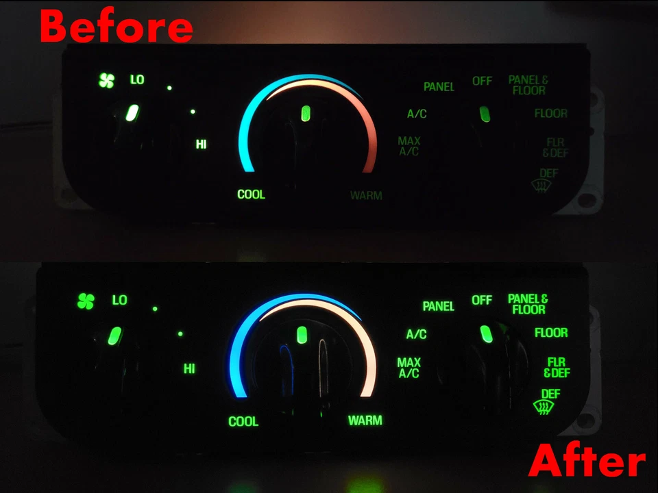 1997 - 2003 FORD F-150 F150 A/C Heater Temperature Climate Control Unit 3 Knobs - Image 3 of 4