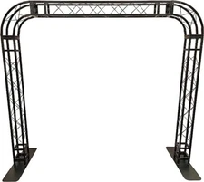 BLACK TRUSS ROUNDED ARCH KIT 10 FT Width 8.7 ft. Height Mobile Portable DJ Light