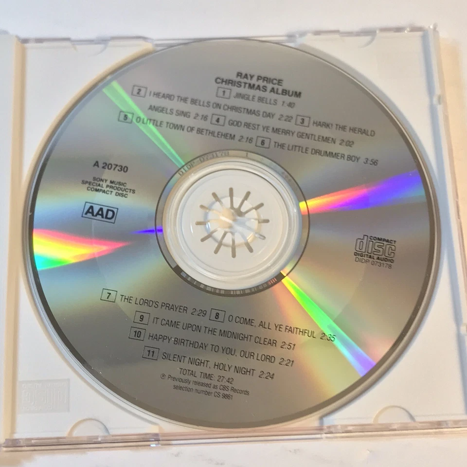 The Ray Price Christmas Album CD 1991 Issue 11 Tracks The Lord’s Prayer Foto 3 de 3