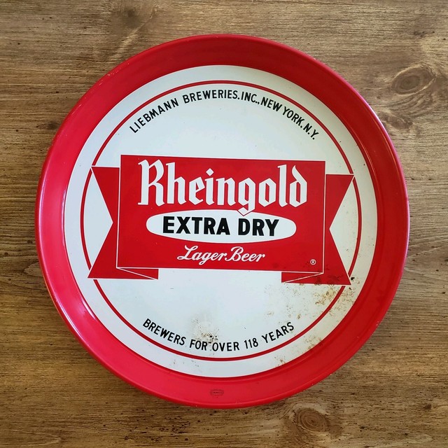 Rheingold Extra Dry Vintage Sign 12inch Advertising Tin Beer Tray Metal