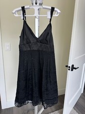 Guess Black Embellished Cocktail Dress Size S Rayon Silk Blend Evening Party