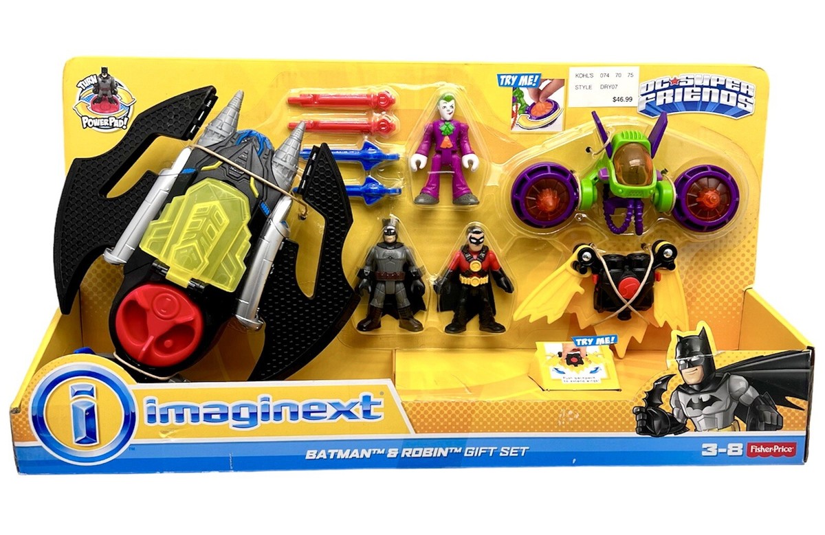 Imaginext Batman & Robin Gift Set w/ Joker Jet Pack Glider Batwing