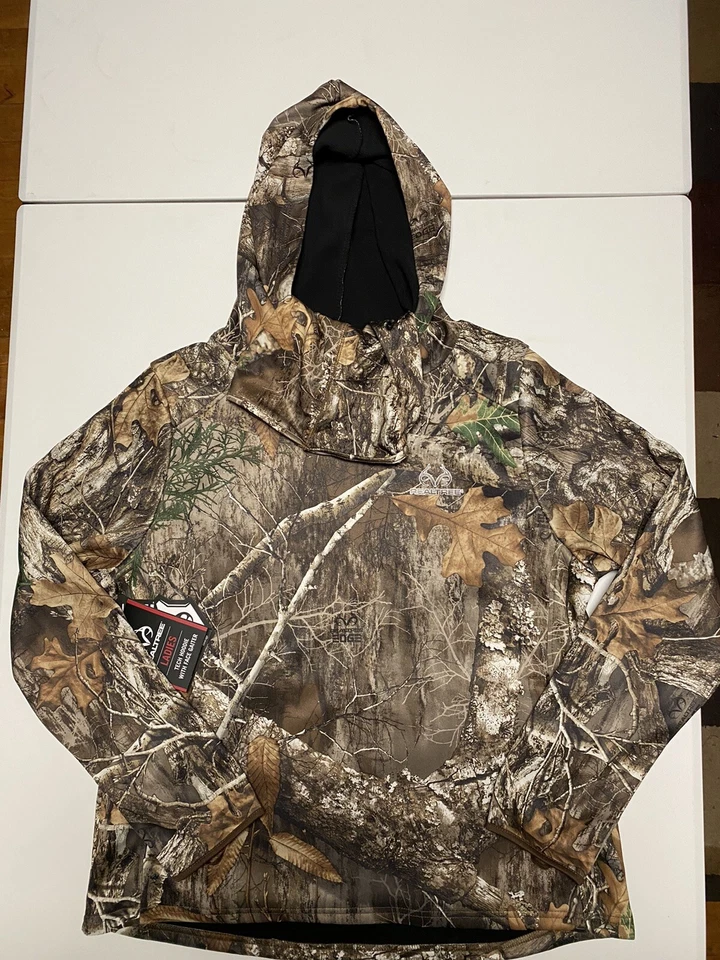 Women's Realtree Camo Tech Hoodie with Face Gaiter, Scent Control, Wicking L - Image 2 of 4