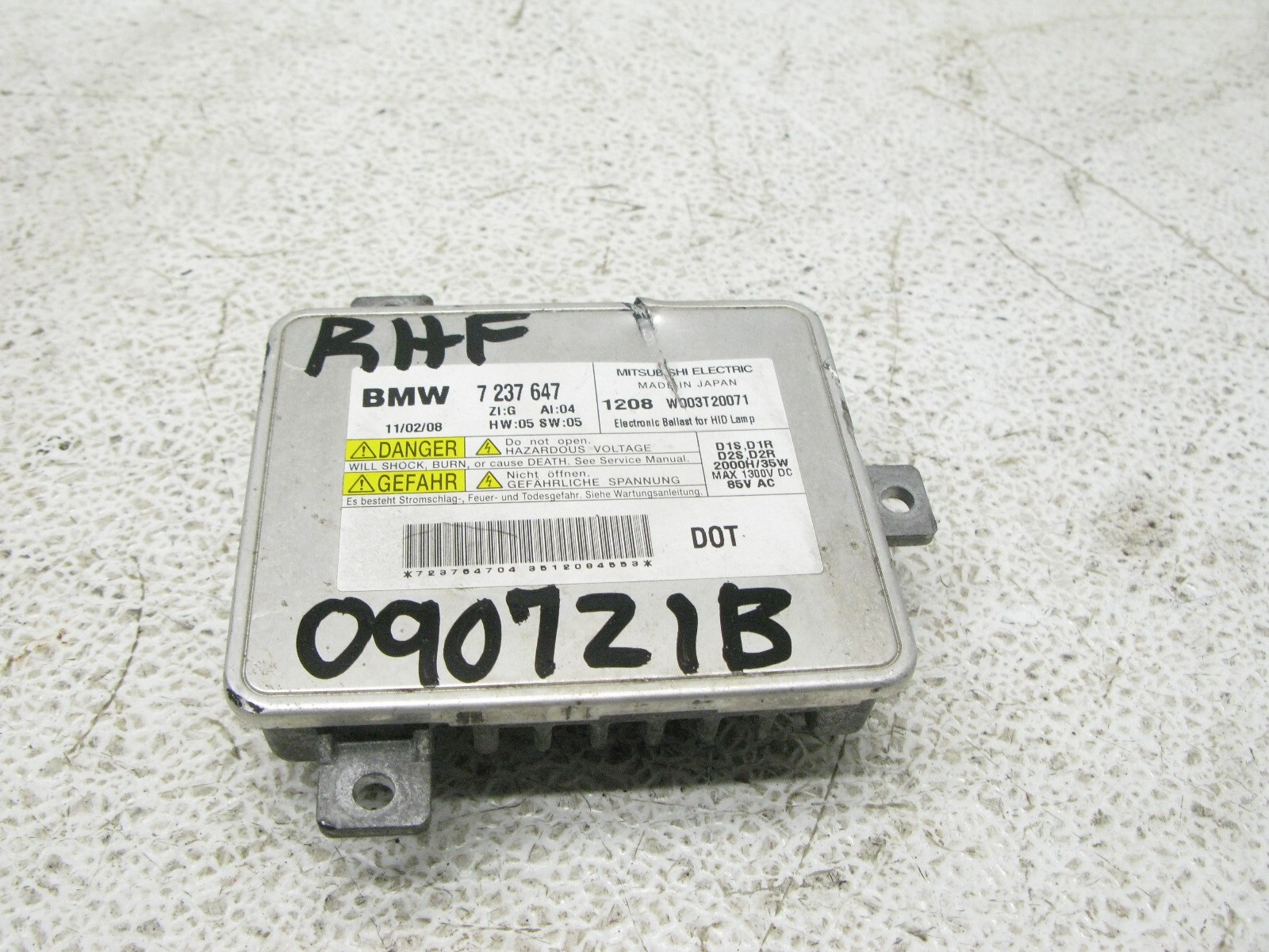 BMW 3 Series E90 Xenon Ballast Headlight Light Control Module 