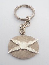 Civil Helicopter: 925 Silver Keychain - Helicopter Pilot Patent