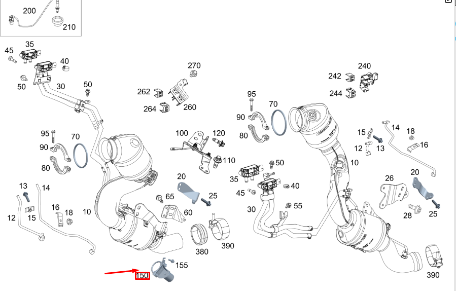 MERCEDES-BENZ GLE W167 Exhaust Vibration Damper A1674919400