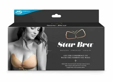 JML Star Bra Backless Strapless Stick-on Gel Bra Lace Cleavage Control B cup