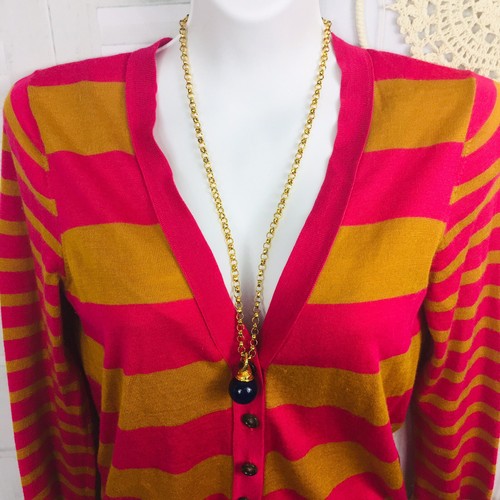 Bold Stripe Wool Blend Buttoned Medium 