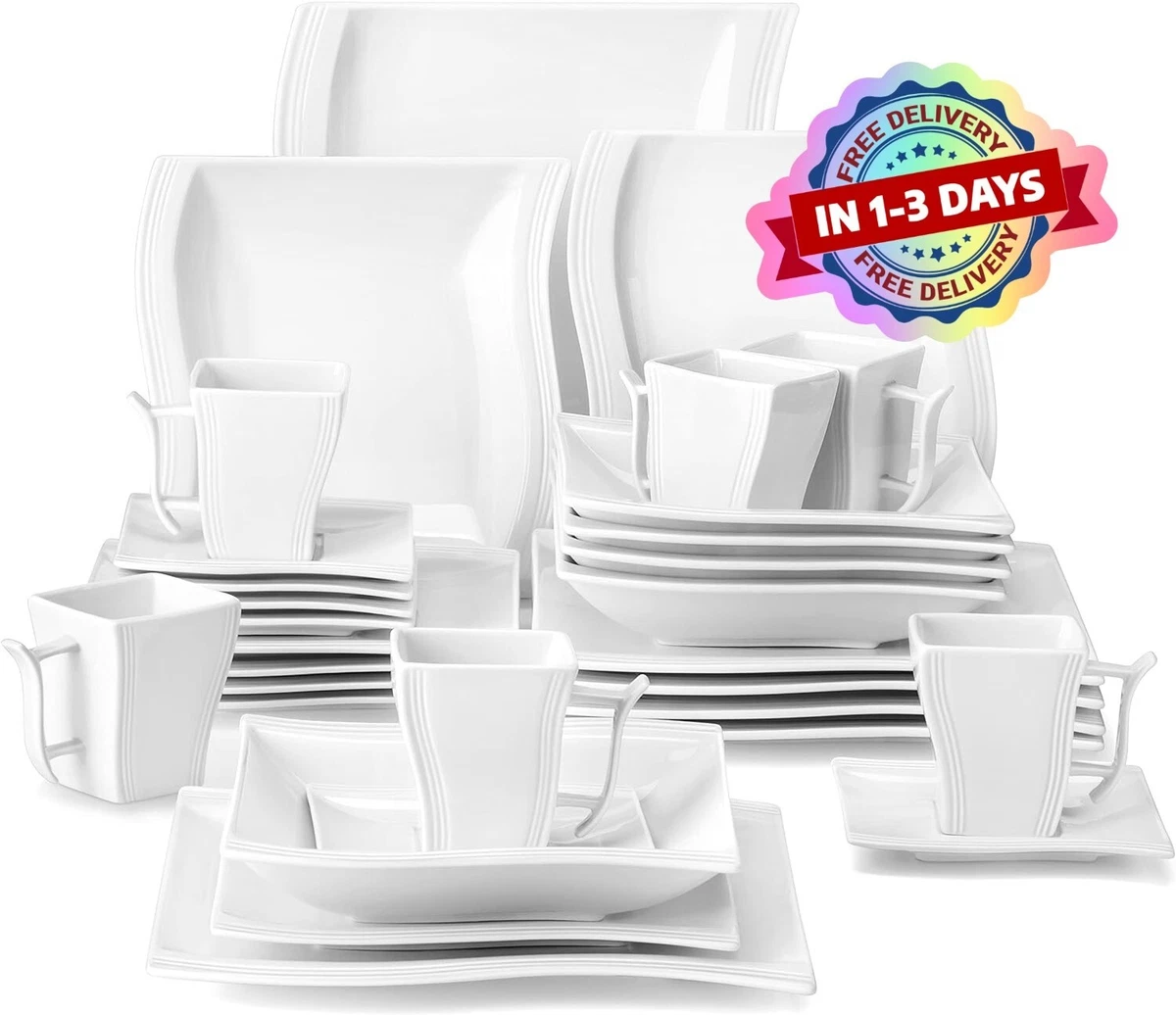 Vajilla de online porcelana blanca