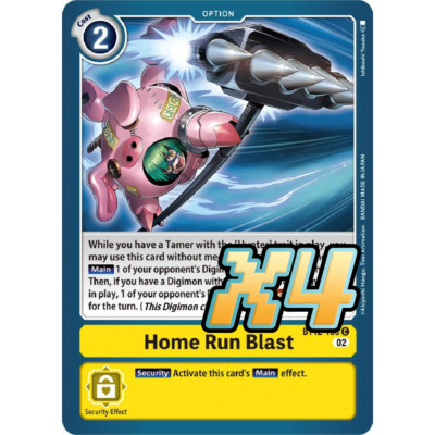 4x Home Run Blast BT12-103 Common Across Time NM Digimon CCG
