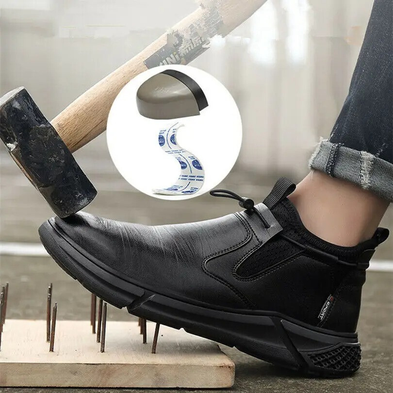 Chaussures de sécurité design en cuir suédé et coque acier robuste - 2